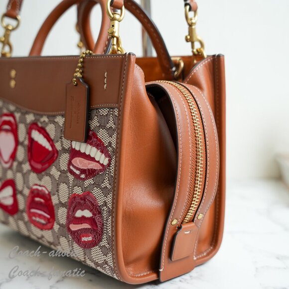 NWT CA119 Coach X Tom Wesselmann Rogue Bag 25 In Signature Textile Jacquard - Picture 7 of 14